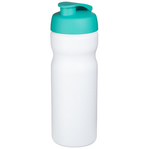Bidon personnalisable de sport 650ml Baseline® Blanc et Vert eau